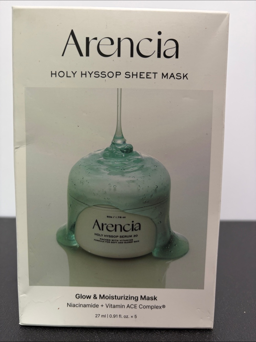 Arencia Holy Hyssop Glow & Moisturizing Sheet Mask —